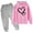 v#1818Pink3793, variant on HAYIMI Kids Long Sleeve Rainbow Hoodie Pants Outfit Sets Teen Girls Sweatsuits 2 Piece Outfits Oversized Hoodie And Sweatpants Set Tracksuits Classic Child Cartoon Clothes Sets