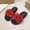 Red, variant on Women's Floral Decorated Peep Toe Flat Sandals, Lightweight Slip On Casual Slippers for Summer Vacation Green 36