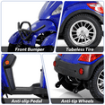 thumbnail image 3 of Secure Foldable 4-Wheel Mobility Scooter with Charger & Basket, Blue, 3 of 10
