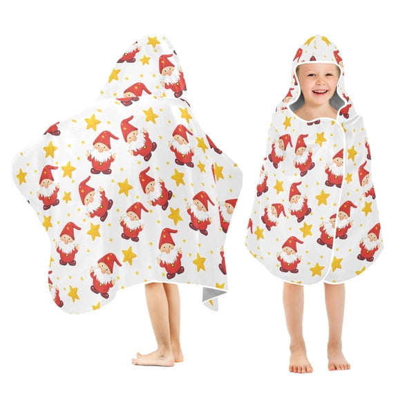 joogoo Gnomes Stars Kids Hooded Beach Towel Baby Bath Towel 23.5"x50"