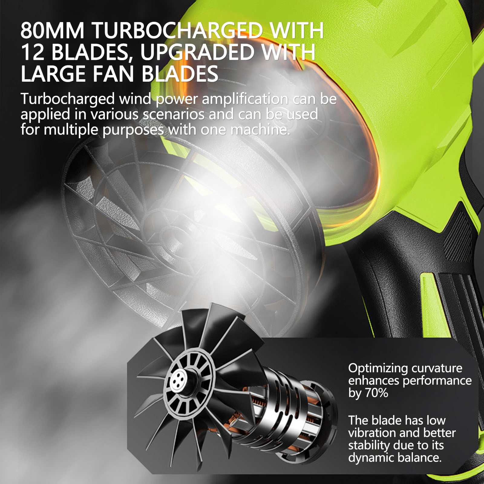 Leaf Blower Cordless, Cordless Snow Blower, Battery Powered 800,000 RPM Electric Leaf Blower for Lawn Care,Dust,Snow,Car Blowing Water