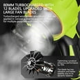 thumbnail image 4 of Ultra-Light Jet Blower,Cordless Handheld Leaf Blower,Cordless Snow Blower With Case,1200 Cfm Airflow,200 mph Fast Speed,Long Runtime for Car Drying, Lawn, Garage Cleaning, 4 of 11