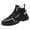 Black, variant on Men's Shoes Winter Snow Shoes Furry Lined Warm Work Casual Shoes Lace up Outdoor Sneakers