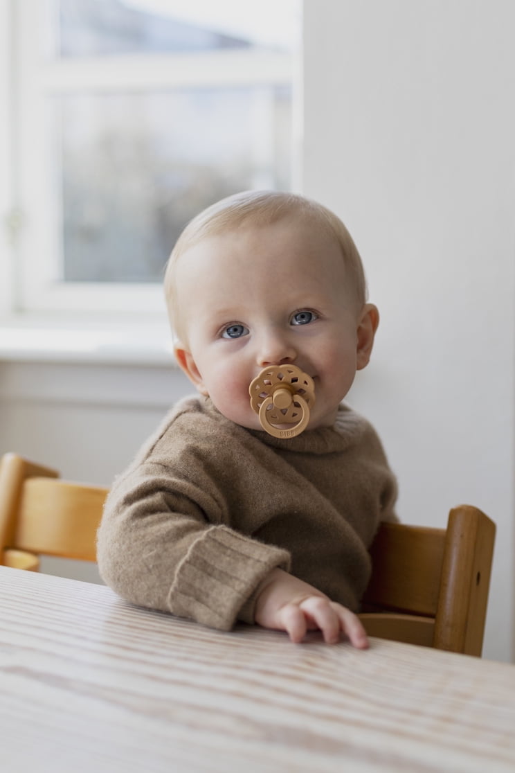 BIBS Pacifier Boheme Size 2, 6-18 Months, Ivory/Blush/Woodchuck/Blossom, 4 pack