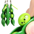 thumbnail image 1 of 3 Pack Edamame Keychain Toys Keyring Pea Keychain Soybean Toys Gift Decompression Pea Pod Keychain, 1 of 4