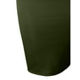 thumbnail image 4 of J. METHOD Women's Midi Skirt Stretch Knit Bodycon Slim Fit Office Elastic Waist Pencil Solid Skirts Made in USA NEWSK10 Oilve XL, 4 of 5