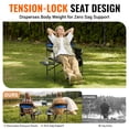 thumbnail image 4 of KingCamp Folding Camping Chair Heavy Duty Director Chair with Side Table and Side Pockets for Adult, Blue, 4 of 10