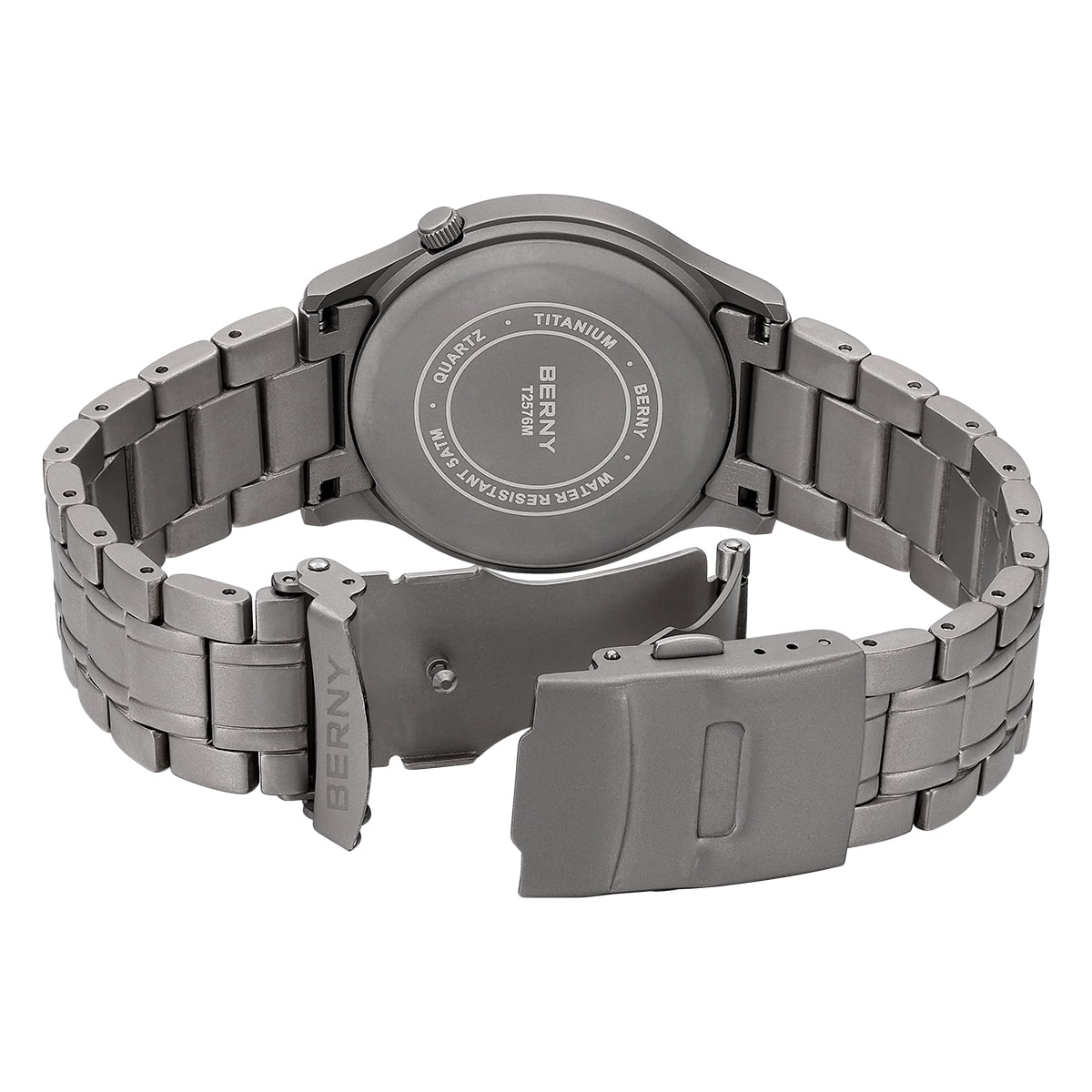 BERNY Watches for Men Military Sport Titanium Field Watch with Sapphire Crystal Luminous Fashion Analog Quartz Watch Easy to Read 50M Waterproof Army Tactical Casual Wristwatch (White)