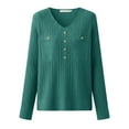 thumbnail image 4 of Winter Plus Size Fall Sweaters for Women Women's V Neck Cut Sweater With Buttons Soft Wool Knit Pullover Slim Fit Base Layer For Daily Wear, 4 of 4