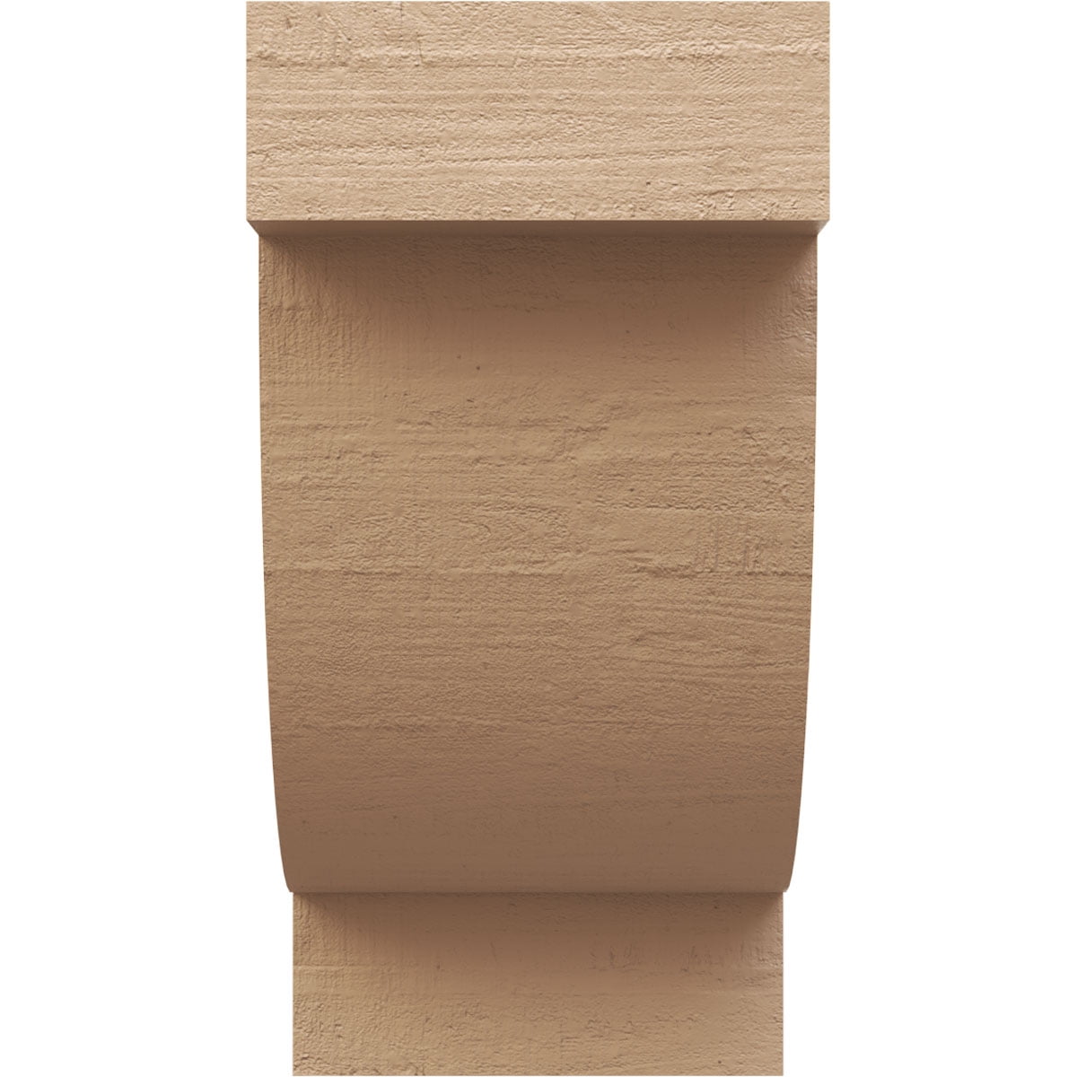 9"W x 9"D x 18"H Wide Alpine Rough Cedar Woodgrain TimberThane Corbel, Primed Tan