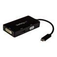 thumbnail image 3 of StarTech.com 4K USB C to HDMI, VGA & DVI Multi Port Video Display Adapter for Mac / Windows Ordinateur Portable & Monitor (CDPVGDVHDBP) - Adaptateur - 24 Broches USB-C Mâle vers HD-15 (VGA), DVI-I, HDMI Femelle - 5,9 Po - Noir - Convertisseur Actif, support 4K30Hz (3840 x 2160) (HDMI), 1920 x 1200 (WUXGA) support, 3 of 6