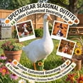 thumbnail image 5 of 13in Cement Porch Goose, Adjustable Large Realistic Waterfowl Sculpture, Tall White Geese Figures for Backyard, Giant Lawn Art Accessories, Classic House Entryway Decorations, Farmhouse Gift, 5 of 7