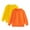 Yellow&Orange, variant on 2 Pack Cotton Sweatshirts for Boys Girls Crewneck Long Sleeve Tops Toddler Kids Solid Loose Casual Pullover (4 Years, Black&Pink)