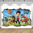 thumbnail image 3 of Fondo de cumpleaños de la Patrulla Canina, decoración para fiesta de niños, niñas y niños, fondo para fotografía, pancarta para evento de cachorros, póster, accesorios para estudio fotográfico, 3 of 5