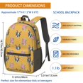 thumbnail image 3 of Boston Terrier and Floral Orange Pattern 17" Waterproof Oxford School Backpacks for Teens, S-Shape Padded Straps, for School, Travel, Hiking, Camping, 3 of 5