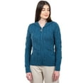 thumbnail image 5 of SAOL 100% Merino Wool Women's Aran Zip Cardigan Sweater Irish Cable Knit Hooded Coat Jacket Made in Ireland, 5 of 7
