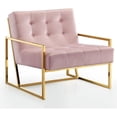 thumbnail image 1 of Meridian Furniture Pierre Pink Velvet Accent Chair, 1 of 5