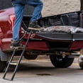 thumbnail image 3 of predolo Pickup Truck Tailgate Ladder Anti-Slip Retractable Tailgate Ladder Adjustable Height Foldable Truck Bed Step for Worksite, Camping, 3 of 10