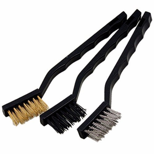 Brass 6 Piece Detail Brush Set Cleaning Brushes for every task Nylon Steel 
