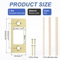 thumbnail image 2 of Deadbolt Strike Plate, Adjustable Door Strike Plate with Screws for Electronic Locks Home and Rental Security Gold, 2 of 6