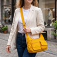 thumbnail image 5 of BadPiggies Nylon Shoulder Bag for Women Waterproof Crossbody Purse Casual Handbag with Adjustable Strap - Yellow, 5 of 9