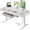 White, variant on HLDIRECT Electric Standing Desk with 2 Drawers & Power Outlets & USB Ports, 47×31.5 inches Height Adjustable Desk with Storage, Sit Stand up Desk for Home Office, Rustic Brown