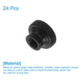 thumbnail image 3 of Uxcell Knurled Thumb Nuts 24Pack M4 Carbon Steel Nut High Head Through Hole, Black, 3 of 5