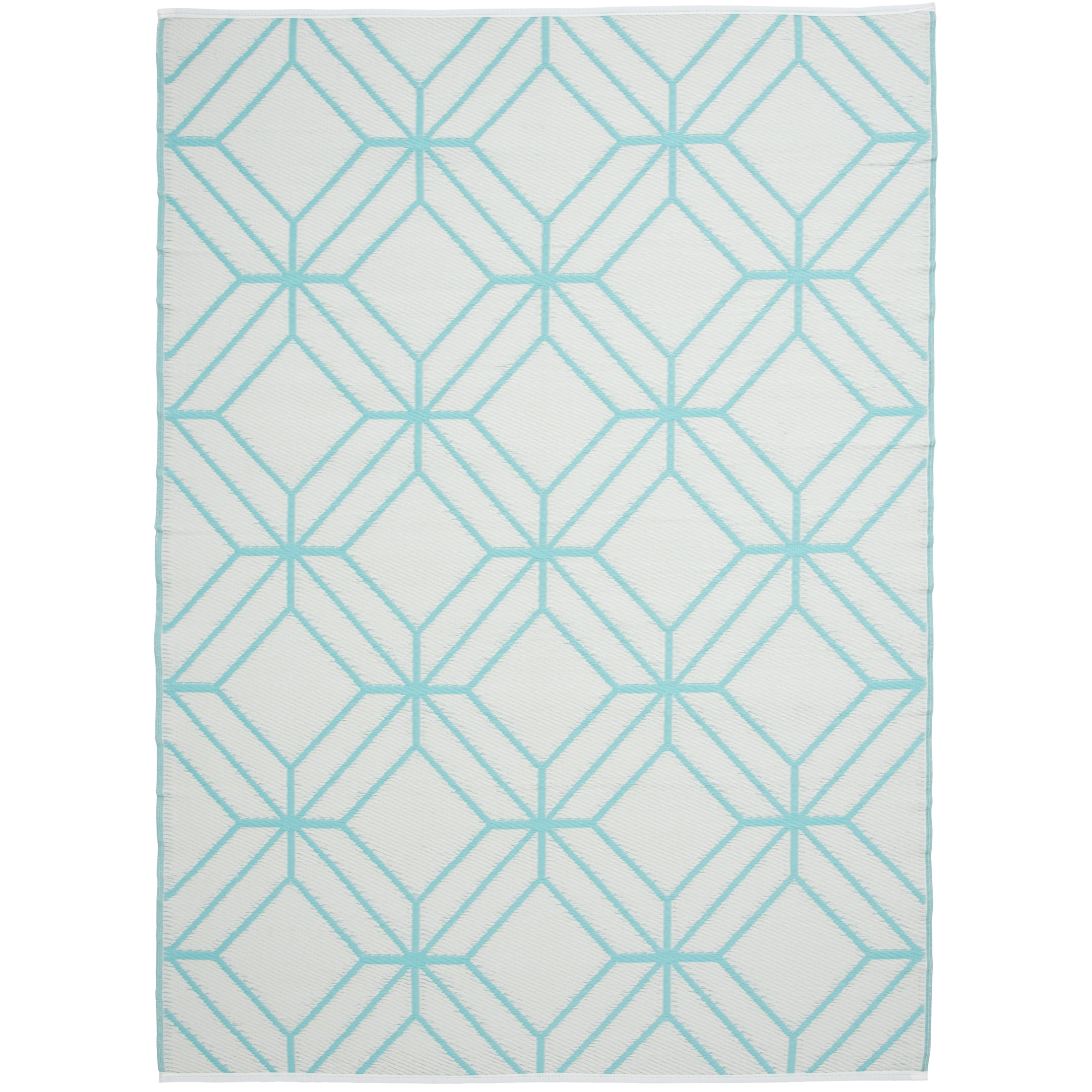 Mainstays 5'x7' Aqua Geo Plastic Outdoor Rug