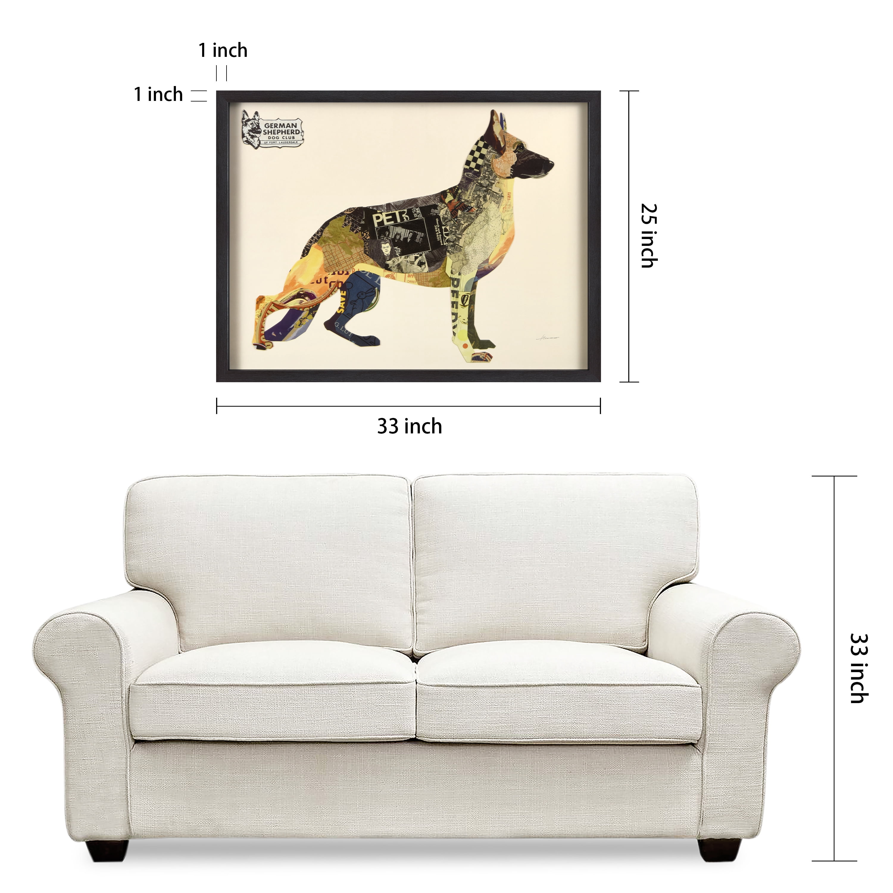 Empire Art Dog Animals & Insects Framed Mixed Media Art, by Alex Zeng