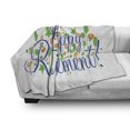 thumbnail image 3 of Retirement Party Soft Flannel Fleece Throw Blanket, Calligraphy Retirement Font with Balloons and Stars, Cozy Plush for Indoor and Outdoor Use, 50" x 60", Fern Green Dark Blue, by Ambesonne, 3 of 6