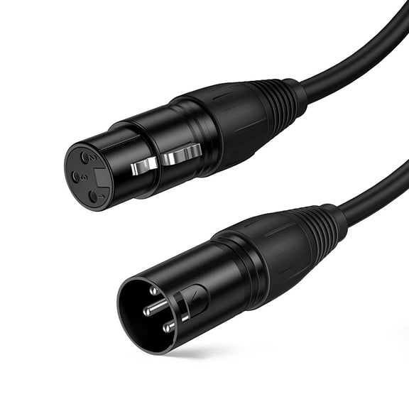 XLR Cable, 3.28FT XLR Male to XLR Female Balanced 3 PIN XLR Microphone Cable Compatible with Shure SM Microphone, Behringer, Speaker Systems, Radio Station and More