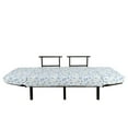 thumbnail image 3 of Flower Futon Couch, Sakura Japanese Cherry Blossom Branches Soft Toned Spring Tree Design, Daybed with Metal Frame Upholstered Sofa for Living Dorm, Loveseat, Pale Azure Blue White, by Ambesonne, 3 of 4