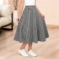 thumbnail image 6 of Edvintorg Clothes for Girls Fashion Plaid Elastic Waisted A-Line Maxi Skirt with Pockets Summer Casual Beach Skirts, 6 of 6