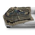 thumbnail image 3 of Cars Soft Flannel Fleece Blanket, Traditional Old Vehicle Race Theme Nostalgic American Car Flags Rusty Look, Cozy Plush for Indoor and Outdoor Use, 50" x 60", Sand Brown Black Blue, by Ambesonne, 3 of 6