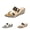 Gold, variant on Women's Metallic Double Strap Espadrille Wedge Sandals Open Toe Casual Footwear Silver 41