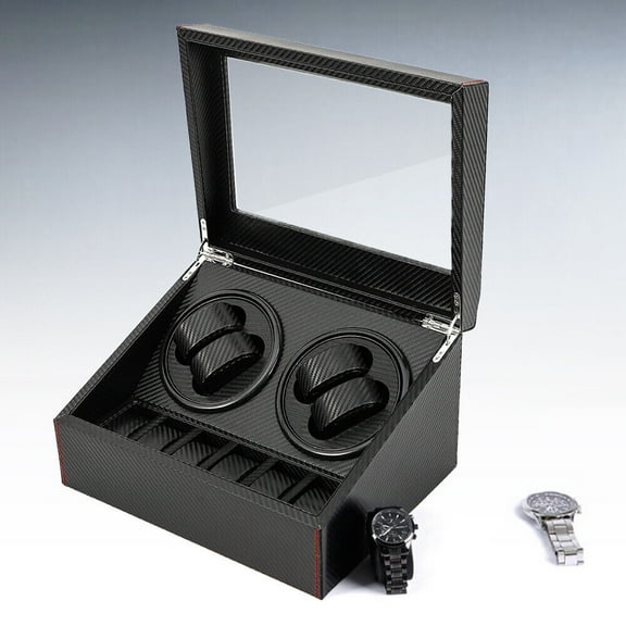 4 6 Watch Winders Automatic Rotation Display Boxes Storage Case Organizer USA