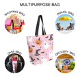 thumbnail image 7 of FORMRS Womens Canvas Tote Bag with Zipper Inner Pocket Shoulder Handbag, Pink Halloween Ghosts, 7 of 7