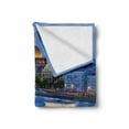 thumbnail image 2 of European Soft Flannel Fleece Throw Blanket, River of Budapest at the Evening Tranquil Bridge Hungarian Culture Heritage, Cozy Plush for Indoor and Outdoor Use, 50" x 60", Multicolor, by Ambesonne, 2 of 6
