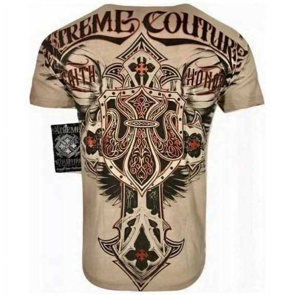 Xtreme Couture by Affliction Men's T-Shirt SANDSTONE Black