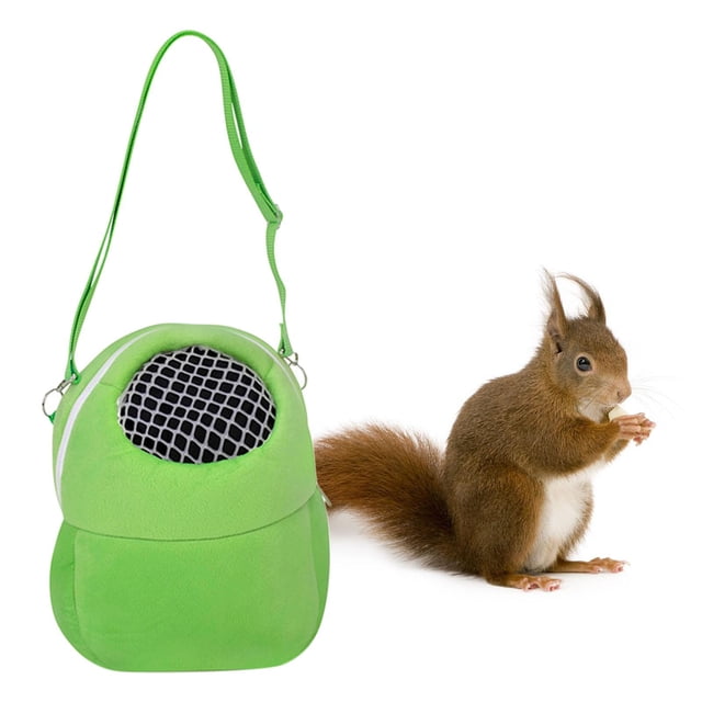 Pet Carrier Bag, Hamster Carrier Portable Transpirable Bolsa Saliente con Correa Hombro para Mascotas Pequeñas Erizo Sugar Glider Ard , 22x19cm Verde 22x19cm Colco Portador de hámster