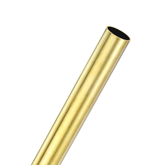 Uxcell 1-Pack 300mm Brass Round Tube, 19mm OD 1mm Wall Thickness H62 Brass Seamless Tubing Metal Straight Pipe [0.74x0.04x11.81IN]