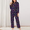 thumbnail image 2 of Wukai Mexican Frogs Print Women's Pajama Set,PJ Set,Lounge Sets For Women Soft Long Sleeve Sleepwear Comfort and Style-X-Large, 2 of 7
