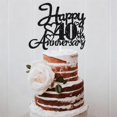 thumbnail image 4 of Decoración para tartas KELTORA Black Glitter, feliz 40 aniversario, 4 of 9