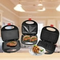thumbnail image 3 of XIKEDUO Electric Panini Press Sandwich Maker with Non-Stick Coated Plates, Quick Heating in 3 Minutes, 100V Indoor Grill Perfect for Quesadillas, Burgers More, 3 of 5