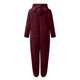 thumbnail image 4 of Gibobby pantalones holgados de oficina Pijamas de manga larga de lana artificial para mujer Casual Color sólido Cremallera Suelta con capucha Mono Pijamas Casual Invierno Cáli(Vino， XXL), 4 of 4