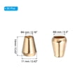 thumbnail image 2 of Uxcell Metal Bell Stopper, Conical Cord Ends Lock Fastener Drawstring Ropes End Stopper Golden, 2 of 4