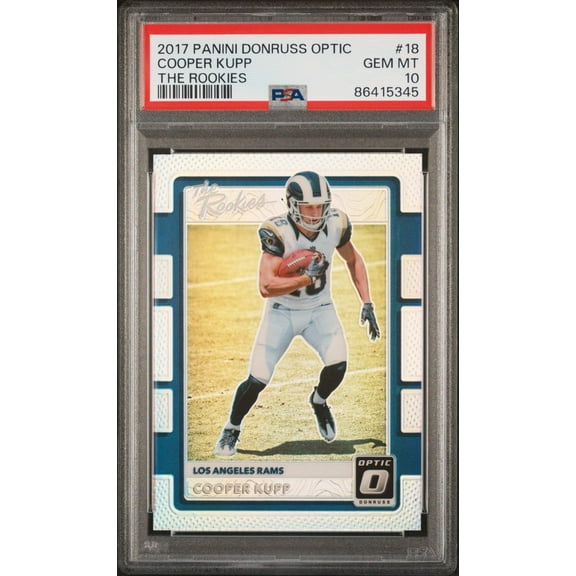 Graded 2017 Panini Donruss Optic Cooper Kupp #18 The Rookies Rookie RC Football Card PSA 10 Gem Mint