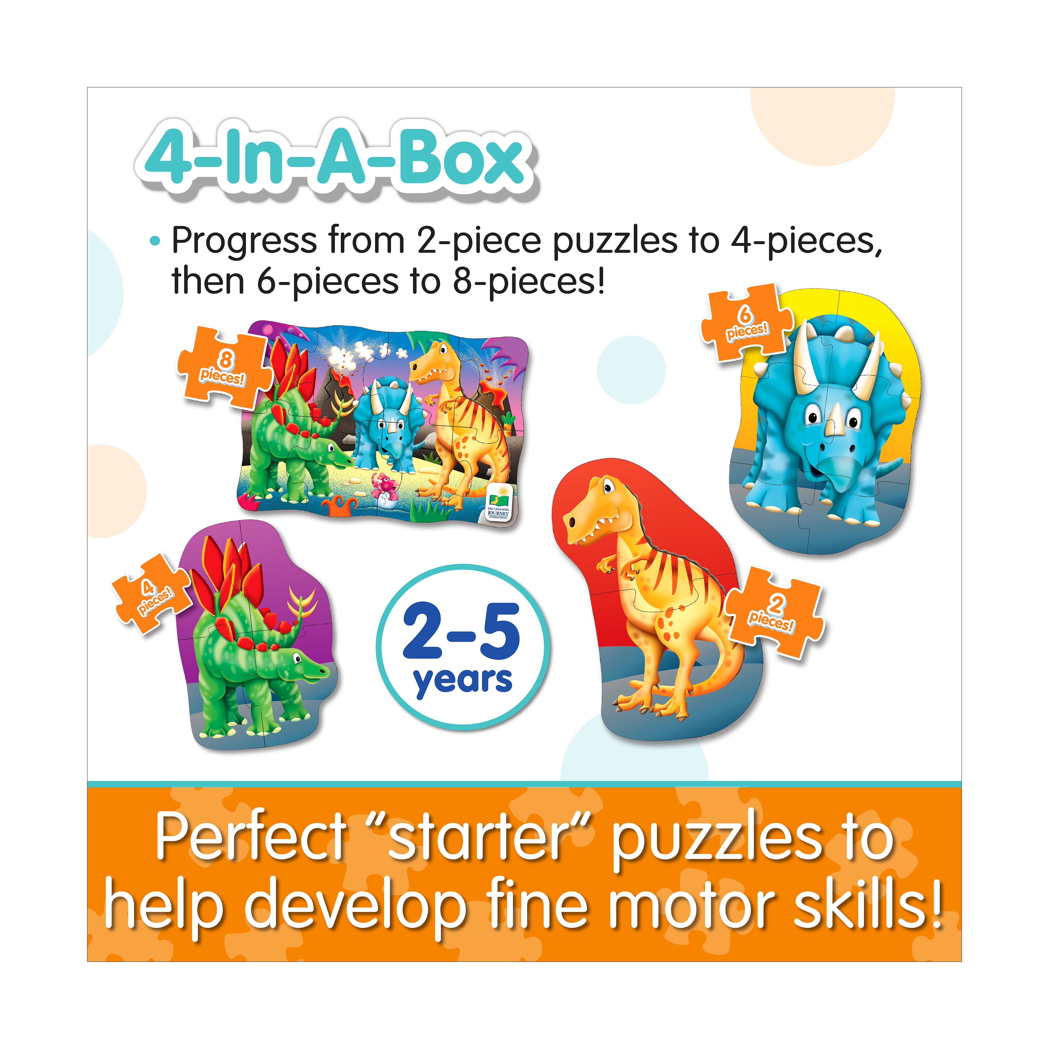 The Learning Journey My First Puzzles - 4 In A Box - Dino: 20 Pcs