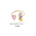 thumbnail image 3 of Anillo de apertura para mujer, anillos de decoración de circón de Metal de cobre, decoraciones de mano, joyería chapada para novia para fiesta Ropa, zapatos y accesorios Miscelánea rosa plata Qarigey AP014641-03, 3 of 6
