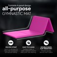 thumbnail image 2 of BalanceFrom 10ft x 4ft x 2in 4-Panel All-Purpose Folding Gymnastics Mat, Pink, 2 of 10